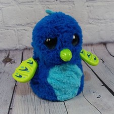 Hatchimals Blue Dragon Draggle Pet Toy Motorized Plush Spin Master TESTED