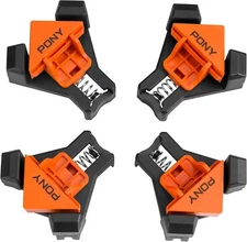 PONY 4Pk Quick-Release Corner Clamp for Woodworking, 90 Degree Right Angle Clamp