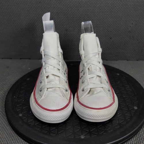 Converse Chuck Taylor Hi Top Shoes Toddler Sz 13 White Canvas Sneakers - Picture 2 of 9