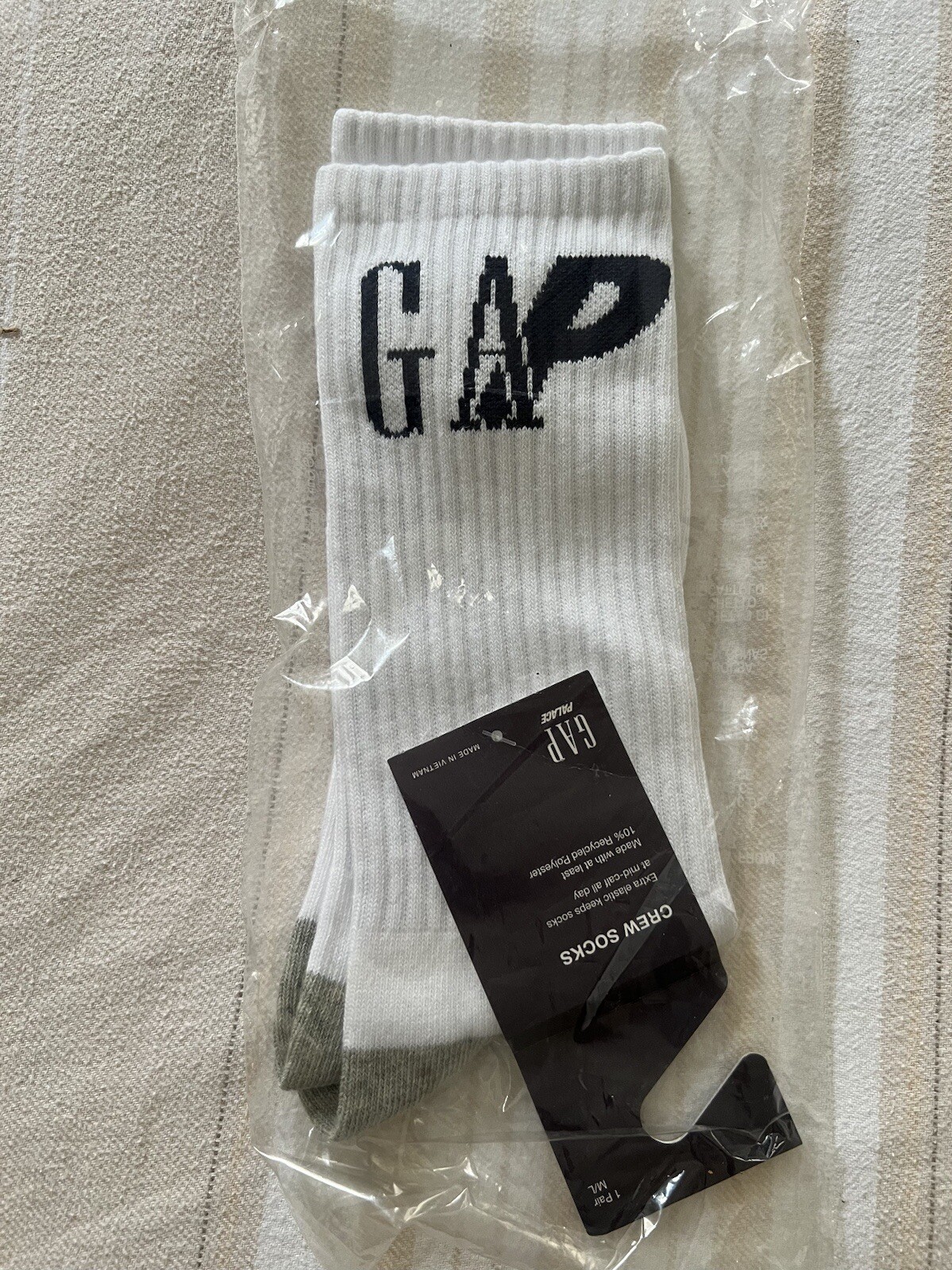 Palace x Gap Logo Crew Sock SS24 Men’s Size M/L Soft Stretch Cotton 90s Retro image 3
