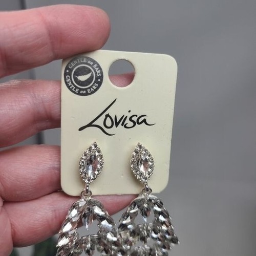 LOVISA Rhinestone Earrings and Hair Clip NWT - Picture 6 of 9