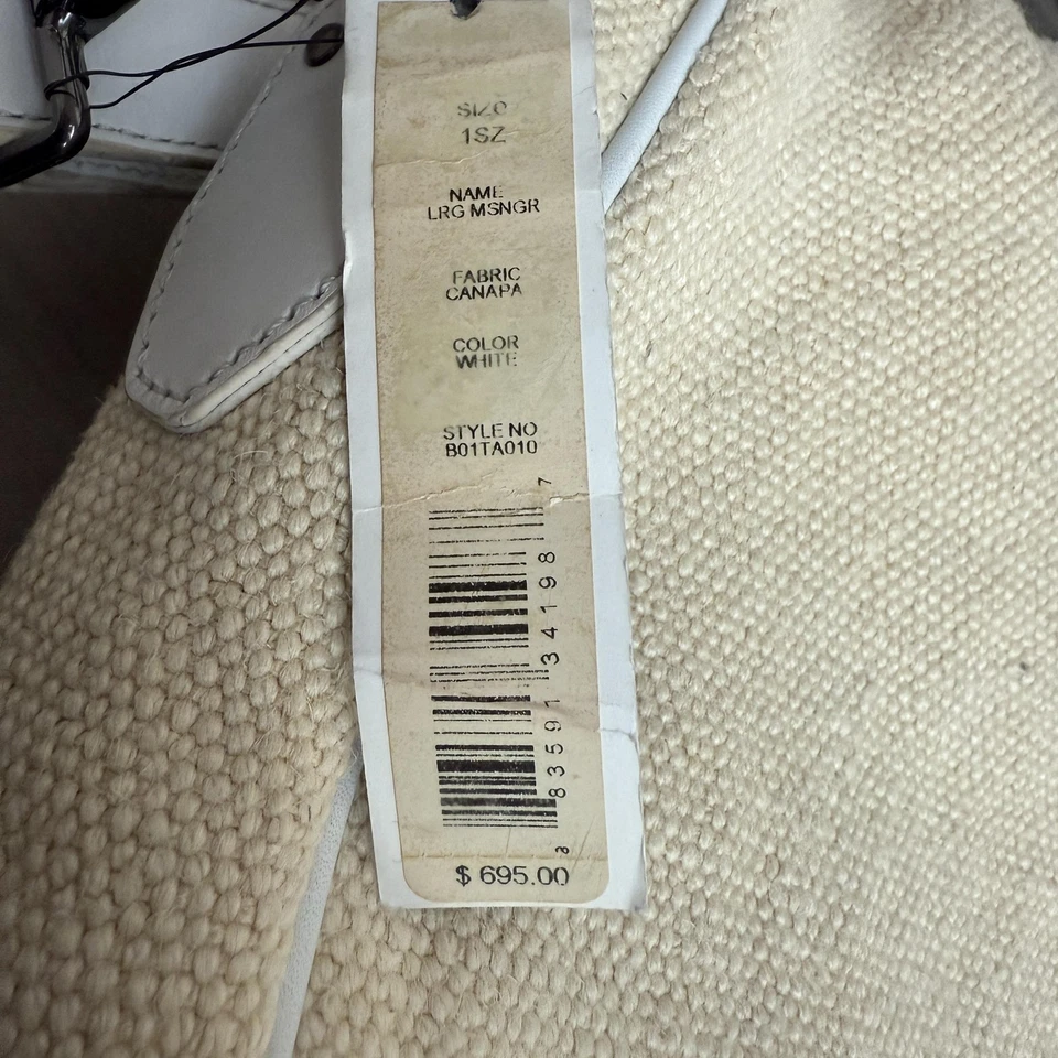 Женская сумка-мессенджер Theyskens' Theory Canapa через плечо тихая роскошная кремовая НОВАЯ - Изображение 4 из 4