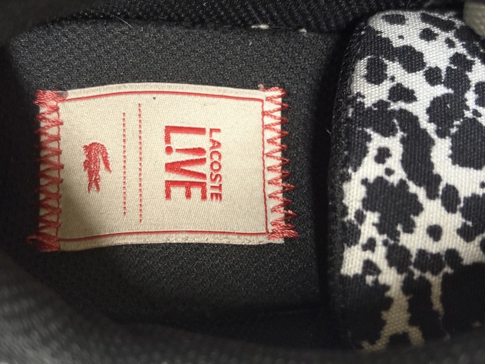 LACOSTE LIVE Size 7 Trainers. Black and White Pattern. Excellent Condition . - Image 4 of 4