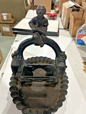Antique 19th Century Figural Americana Cast Iron Boot Scraper