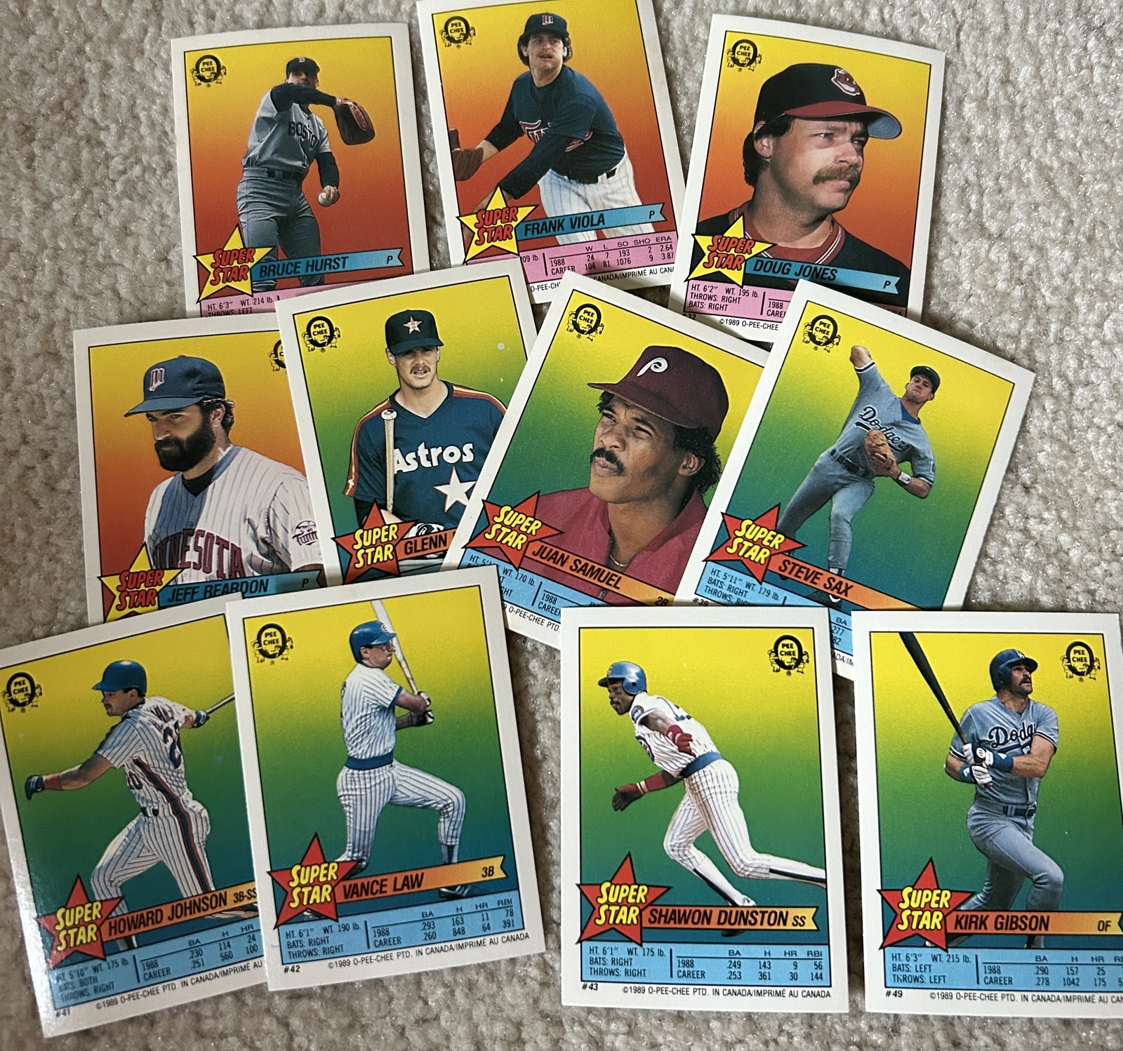 1989 OPC Sticker Variations - Last Name R-Z