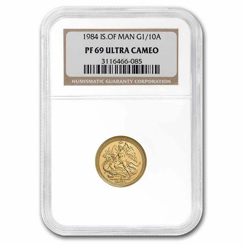 1984 Isle of Man 1/10 oz Gold Proof Angel PF-69 NGC