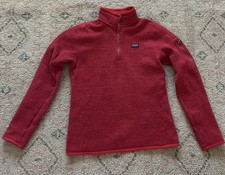 Patagonia Women?s Red Better Sweater 1/4 Zip Size Medium