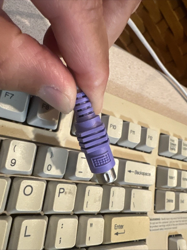 Toshiba KB-2971 Vintage Keyboard PS2 Computer Off White (Yellowed From Age) - Image 3 of 4