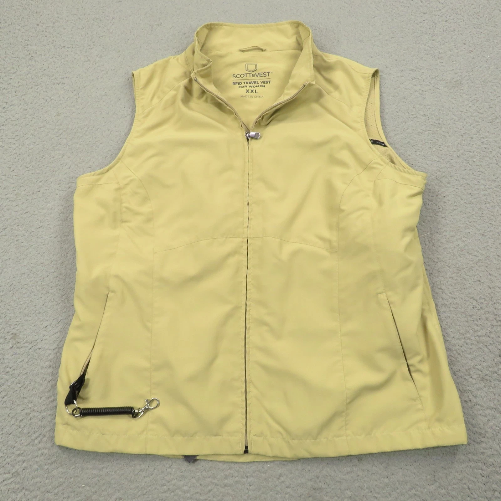 SCOTTeVEST Womens XXL RFID Travel Khaki Full Zip Cargo Utility Pockets TEC 2XL