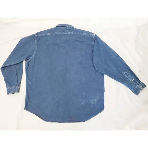 RRL True Vintage 1990s Denim Shirt. 3 STAR. XXL. | eBay