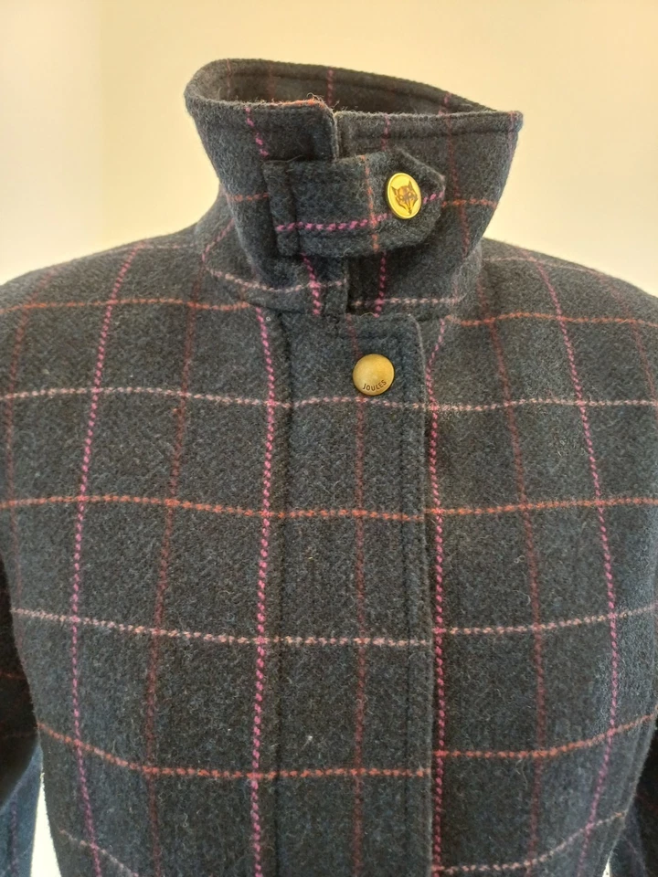Joules Tweed Field Jacket Size 10 Navy Excellent Condition.  B138 - Image 3 of 4