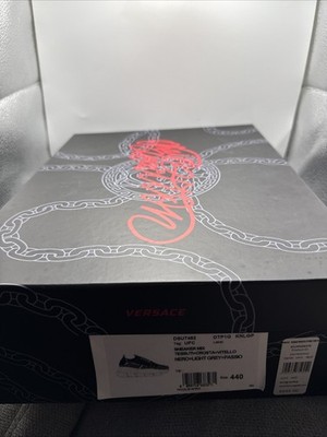 Versace Chain Reaction 2 Black Red DSU7462-DTP1G-DNWR EU44 Men s 10.5