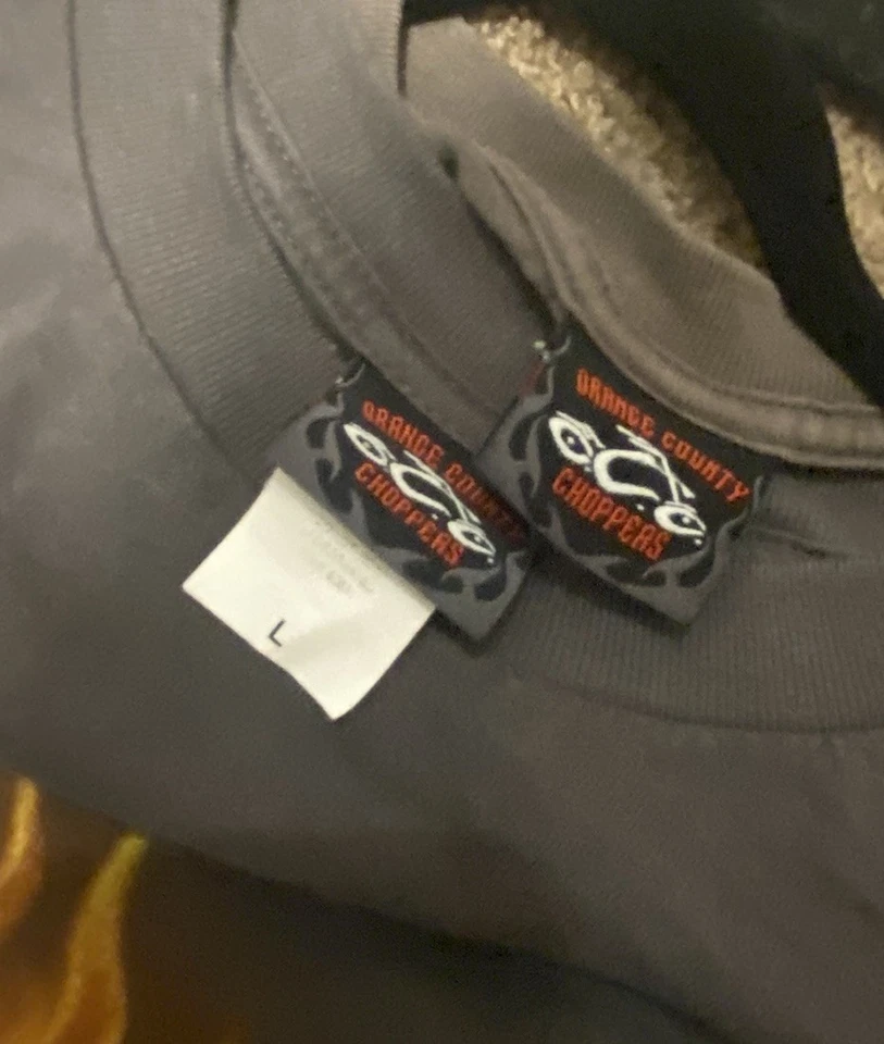 Orange County Choppers Vintage Y2k Lote De 2 Camisas Talla L Moto Manga Larga Foto 4 de 4