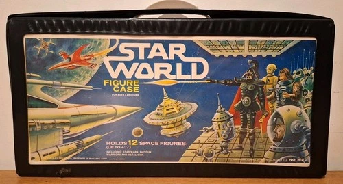 🌍 Empty Vintage Star World Wars Carry Figure Case Box - Holds 12 figures