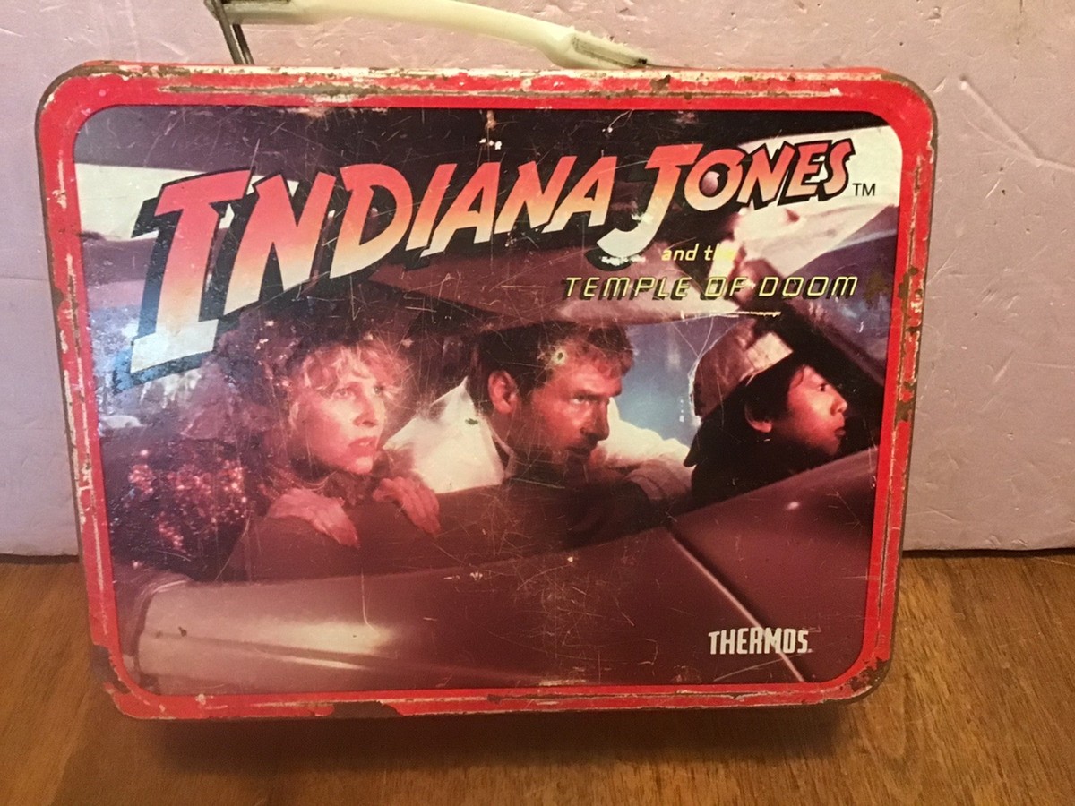 Vintage 1984 Indiana Jones & The Temple Of Doom Metal Lunch Box