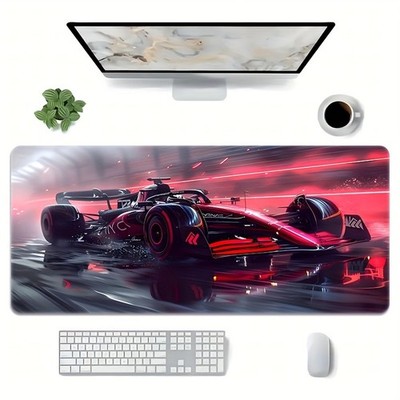 40*90cmLarge Racing-Themed Mouse Pad & Desk Mat - Non-Slip Washable Rubber Base,