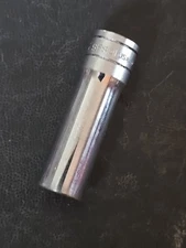 Snap On Tool SFS141 3/8" Drive 6Pt SAE 7/16" Flank Dr Deep Chrome Socket USA 