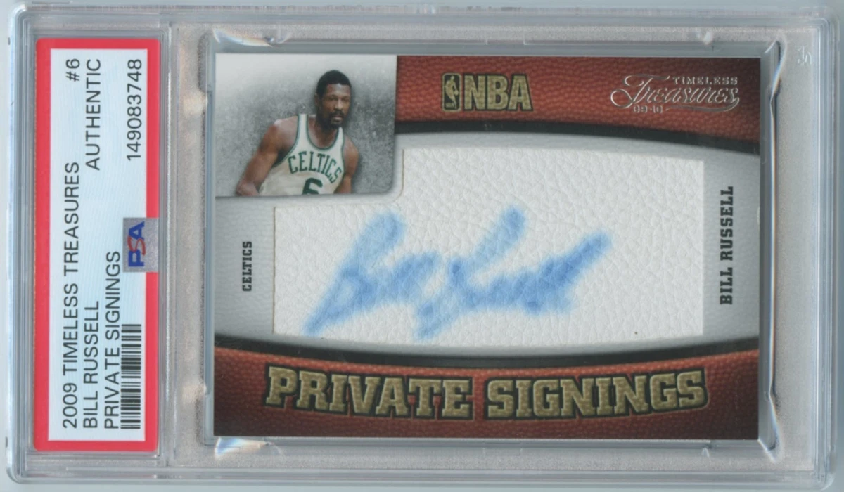 Bill Russell Autographed Basketball Trading Cards for sale | eBay