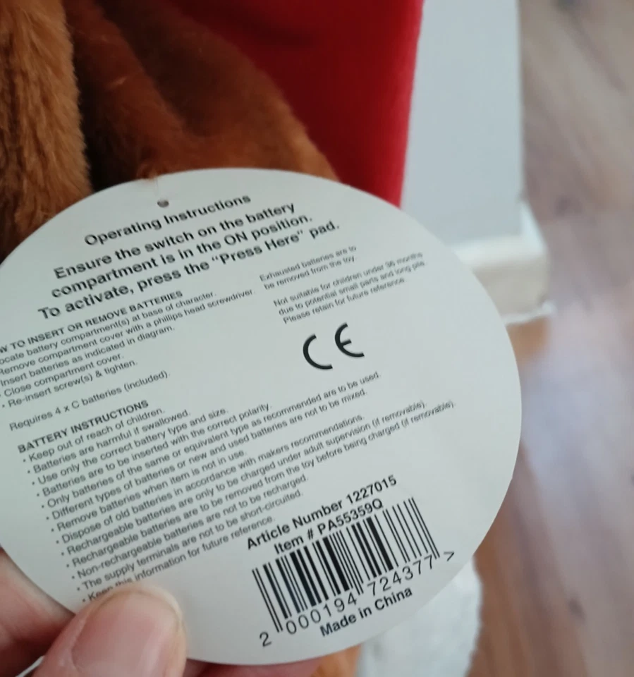 Telitoy Jumbo Singing Musical Christmas Puppy Dog Toy 22 Inch Xmas Display - Image 3 of 4