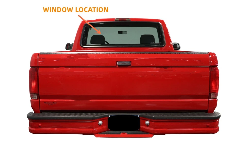 Back Glass Window W/Gasket For 80-96 Ford F-Series/97 F350-F800 Super Duty Foto 3 de 4