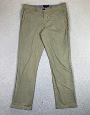 Tommy Hilfiger Pants Mens 33x32 (Fits 36x32) Khaki Regular Fit Stretch Chino