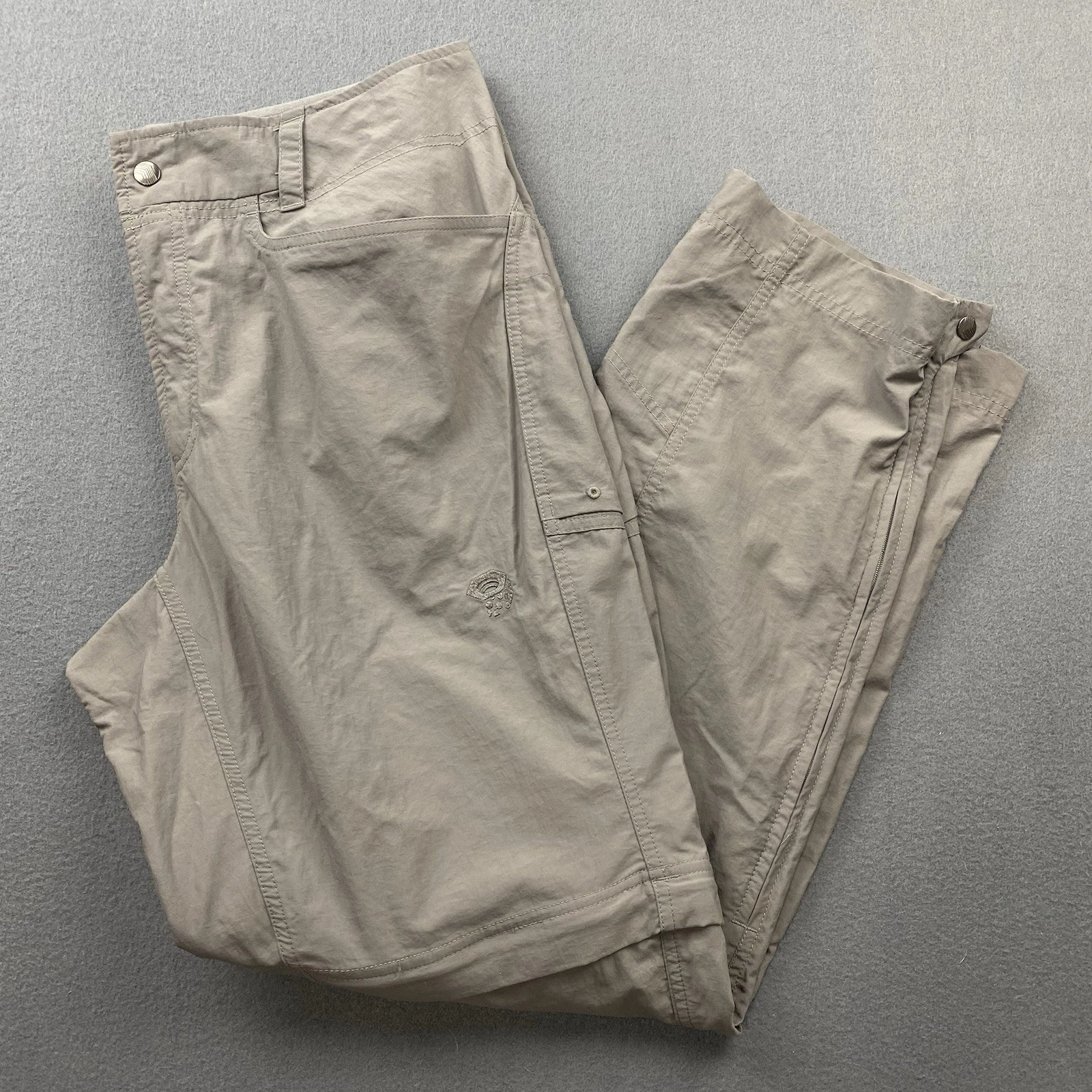 Mountain Hardwear Convertible Hiking Pants Men's Size L Gray Zip Off Lightweight