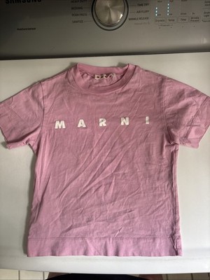 Marni Kids Pink logo Tee Designer 4y 4t