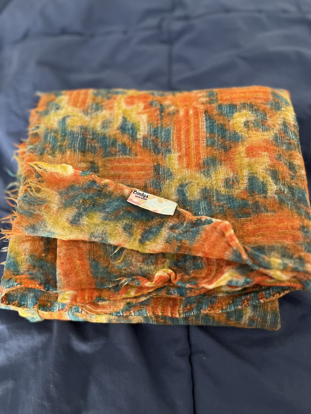 BINDYA 100% WOOL LARGE RECTANGULAR SCARF SHAWL WR… - image 4