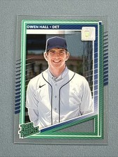 2025 Donruss Baseball Owen Hall Rated Prospect Clearly Acetate Tigers