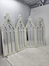 Antiqued Cathedral 4-panel Mirror By Valerie White Antiqued Cathedral 4-panel Mirror By Valerie White