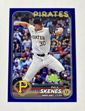 2024 Topps Update Series PAUL SKENES Blue Rookie Card #US288 CY YOUNG PIRATES RC. rookie card picture