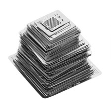 BGA Rework Net,130pcs BGA Universal Reballing Rework Net Stencils Steel Templ...