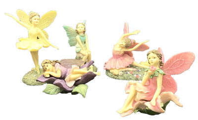 5-Piece Lot, Denzine Ballerina Fairy Figure Collection, 1997-2001
