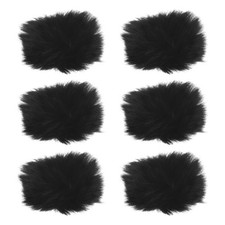 Furry Microphone Windscreen 10mm x 55mm Black 6 Pack