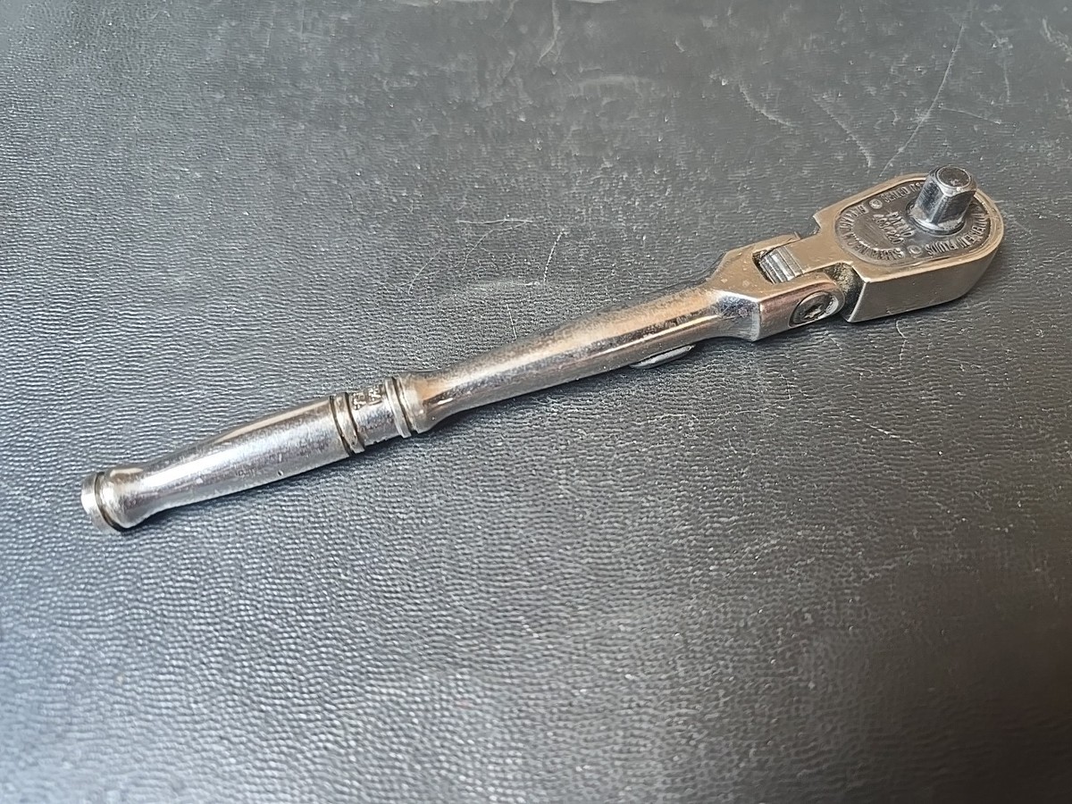 Snap-on Tools 1/4 Drive Chrome Locking Flex Head 6 Inch Ratchet