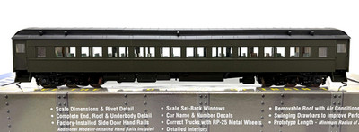 HO WALTHERS 932-10149 PULLMAN HEAVYWEIGHT PAIRED WINDOW COACH PAINTED UNLETTERED