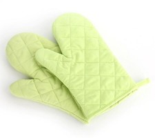 1 Pair Oven Gloves Heat Resistant Quilted Mitts Skin Friendly for Cooking Baking