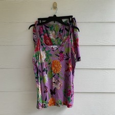 Johnny Was Womens PJ Pajama 2 Piece Set L Tank Short Pima Cotton Modal Boho