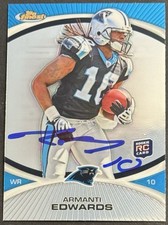 Armanti Edwards Signed 2010 Topps Finest Rookie Card BAS Beckett App State
