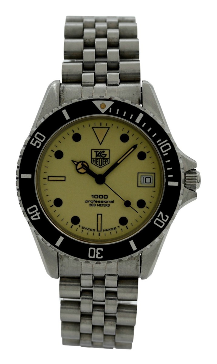 Men's 37mm Tag Heuer 980.113L Luminous Dial Professional 1000