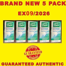 Opti-Free Pure Moist Rewetting Drops Moistens & Refreshes Lens 5PK