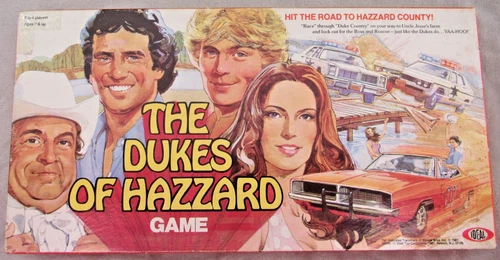 Vintage 1981 IDEAL Dukes Of Hazzard Board Game ~ Missing 2 Roadblocks