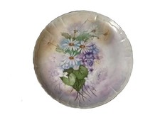 Vintage French 1967 Hand Painted Vintage Porcelain Plate