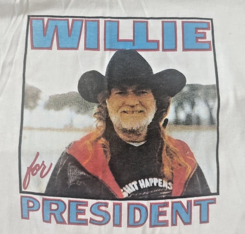 VINTAGE WILLIE NELSON T-SHIRT MEN SZ XXL SINGLE STITCH 1990s vintage concert t-shirt, vintage, size XXL, single stitch, B+ condition