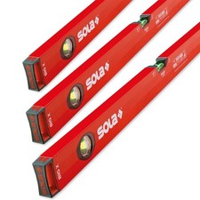 Sola BigX 3 Triplekombo, Aluminium Profi Wasserwaage 3er Set: 180, 100 & 60 cm