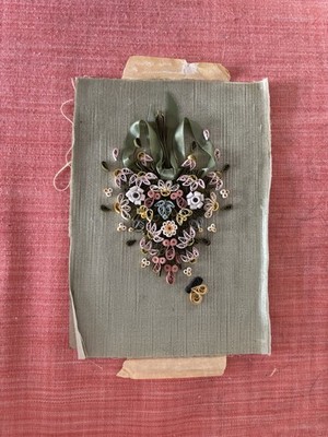 VTG Paper Quilling Flowers And Butterfly