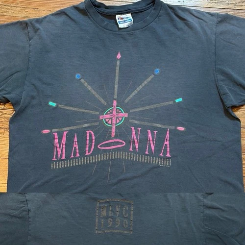 90s Madonna Shirt MLVC Size XL Diva Pop Band Tour Bl 1990s vintage concert t-shirt, vintage, size XL, single stitch, B+ condition