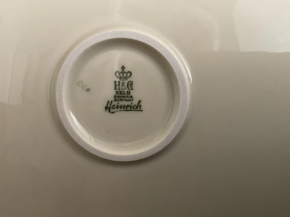 H&C Selb Bavaria Heinrich Küchenplatte Küchenteller weiß mit Goldrand Ø 28 cm.. - Bild 3 von 4