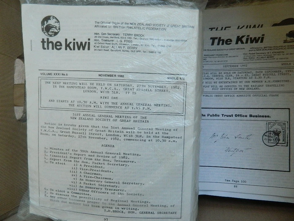 NEW ZEALAND PHILATELIC NEWSLETTERS ETC. IN 12KG BOX 1980s/1990s (Our ref. GANZ) - Image 4 of 4