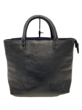 HIGE BAG Handbag Leather Black